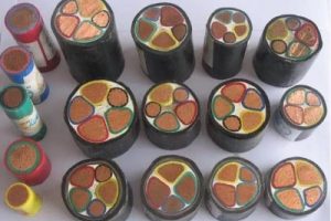 The picture shows a variety of copper core cables